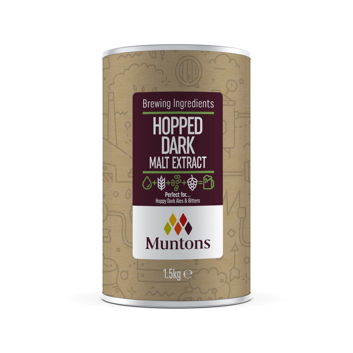 Muntons Hopped Dark Malt Extract (1.5 kg / 3.3 lb)