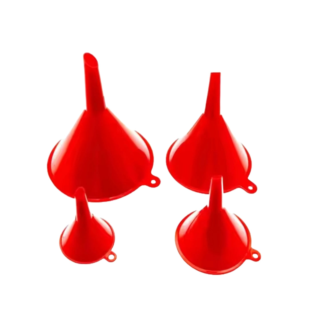 Funnel Set of 4 Food Grade Plastic Different Sizes