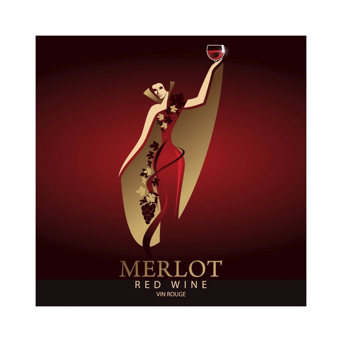 Merlot Wine Labels | 30 per Pack