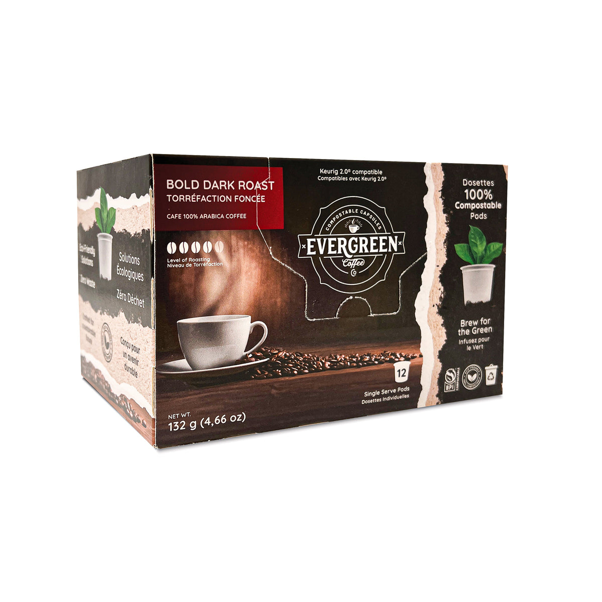 Evergreen Compostable Single Serve Coffee Pods