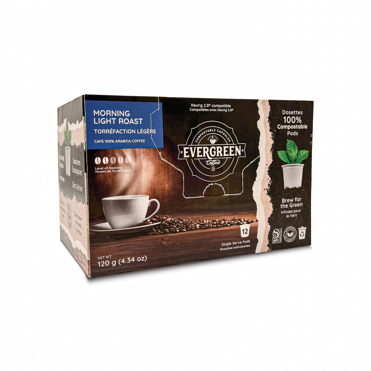 Evergreen Compostable Single Serve Coffee Pods